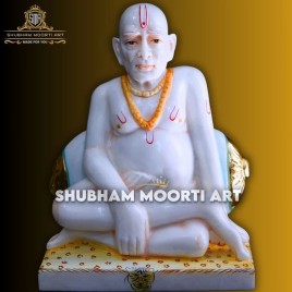 White Marble Swami Samarth Statue, 1 Feet