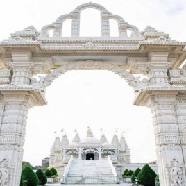 White Marble Temple Entry Gate