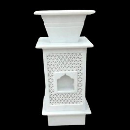 White Marble Tulsi Planter