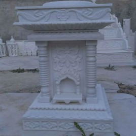 White Marble Tulsi Pot