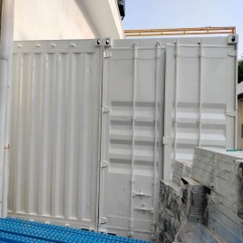 White Mild Steel Shipping Container