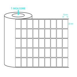White Paper Chromo Label 20x15mm 5 Up (8000 Labels), Packaging Type: Roll