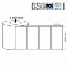 White Plain Polyester Label 100x50mm 1 up (1000 Labels), Packaging Type: Roll