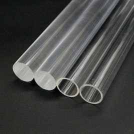 White Polycarbonate Round Rods, 6 mm