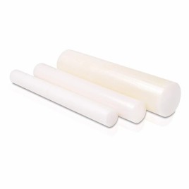 White Polyethylene Rods, 6 mm