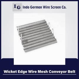 Wicket Edge Wire Mesh Conveyor Belt, For Industrial Applications