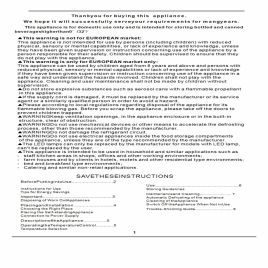 Wine Cooler - 19 bottles, Storage Capacity: 65