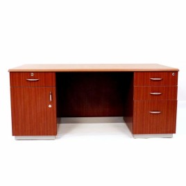 Wooden / M S power cotted Executive Office Table Fix Storage