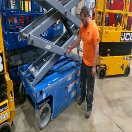 Working Height: 10 feet Battery Operated Scissor Lift