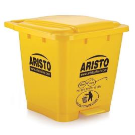 Yellow Pedal Plastic Dustbin, Capacity: 45 L