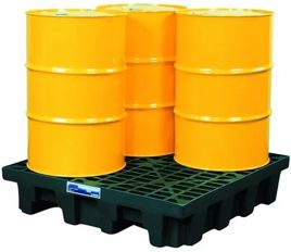 Yellow Rectangular Drum Plastic Pallets, For Industrial