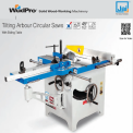 14 inch Tilting Arbour Circular Saw with Sliding Table J-634St, 5hp Motor