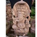 Red Sandstone Elephant Statue, For Exterior Decor