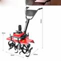 Power: 3 hp 68cc Mini Power Tiller, 4 feet