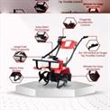 Power: 3 hp 68cc Mini Power Tiller, 4 feet