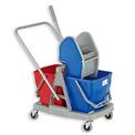 Down Press Double Mop Wringer Trolley