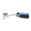 Ratchet handle 1/2″ & 1/4″, 72T, CrV steel, quick release - Hogert germany