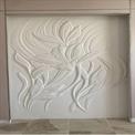 White Flower Type Decorative Stone Wall Panel, Size: 24x48 Inches
