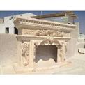 Decorative Pink Stone Fireplace, Height: 6 Feet