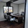 modular rectangular steel portable site cabin