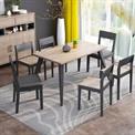 Solid board rectangular table chair