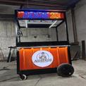 Orange (Base) Mild Steel Moctail Food Cart, Load Capacity: 100 kg