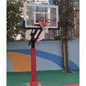 Height adjustable basketball goal post  18mm acrylic boar with ring &Net Square pipe