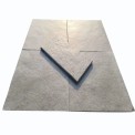 20mm Kurnool Grey Limestone Leather Finish Slabs, Size: 900x600 mm, For Flooring