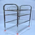 24x10x18 Inch Stainless Steel 4 Shelf Rack, For Home