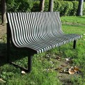 3 Seater Recycled Plastic outdoor bench, With Backrest