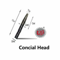 30 mm 2 UFZ6-3 Conical Head Tapper Diamond Cnc Engraving Tools For Stone