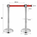 320 mm Barricade Stand Nylon Que Manager , For Bank