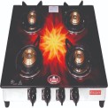 4 Burner Glass Top Gas Stove, For Kitchen, Size: 2.5x2.5feet