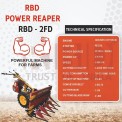 4 Feet Mild Steel Self Propelled Power Reaper, 3-5 HP, 1 acres/hr