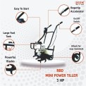 4 Feet Spring Type Power Weeder Cultivator, 32