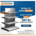 4 Shelves Metal Pegboard Display Stand, 50-100 Kg