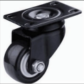 40Mm 1.5Inch Pu Black Movable Trolly Wheel