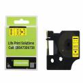45018 Dymo 12mm Black On Yellow Compatible Label Tape