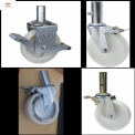 4X1.5 Rubber Nylon Caster Wheel, Load Capacity: >1000kg, Box