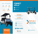 6 Seater Electric Golf Buggies, Max Km Per Charge: 60 Km, Loading Capacity: 500 Kgs