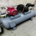 600 Pound Tank 3 Hp Double Piston Air Compressor 2 Hp Godrej Motor Single Phase