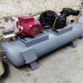 600 Pound Tank 3 Hp Double Piston Air Compressor 2 Hp Godrej Motor Single Phase