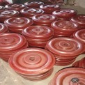 8X2.5 RED POLYMER WHEELS