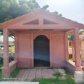96 Inch Red Sandstone Temple