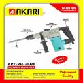 AKARI APT-26HB ROTARY HAMMER, 26 mm