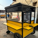 Aluminium Street Steel Food Cart, Load Capacity: 300 kg