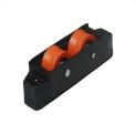 Aluminum Bottom Double Roller Fix, For Aluminium System Window, Size: 27x65 Mm