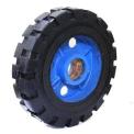 Anti Skid Solid Rubber Tyred Trolley Wheels On Sheet Disc Upto 16 Inch Diameter