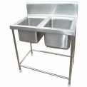 Arise Stainless Steel SS Two Sink Unit, 48