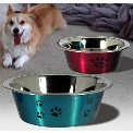 Belly W Color Etched Lines Pet Bowl